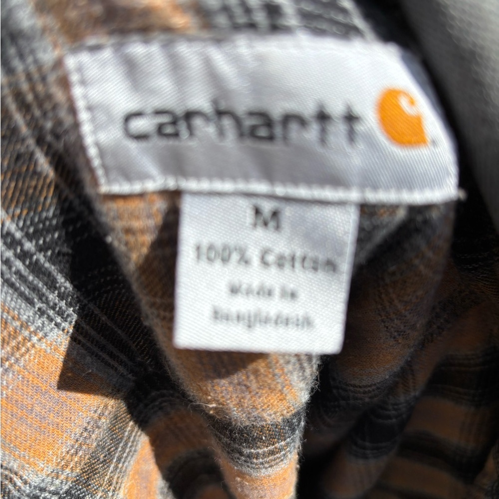 Vintage Carhartt flannel lined shirt jacket sz M - Picture 8 of 8